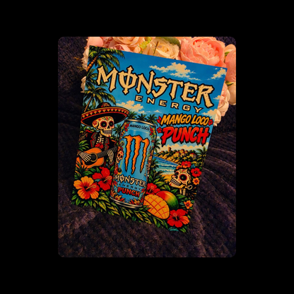 Monster Energy Mango Loco Drink Metal Bar Sign 15cm x 20cm