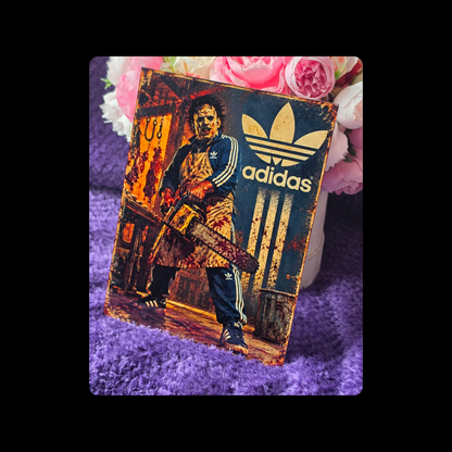 Adidas Leatherface Metal Bar Sign 15cm x 20cm