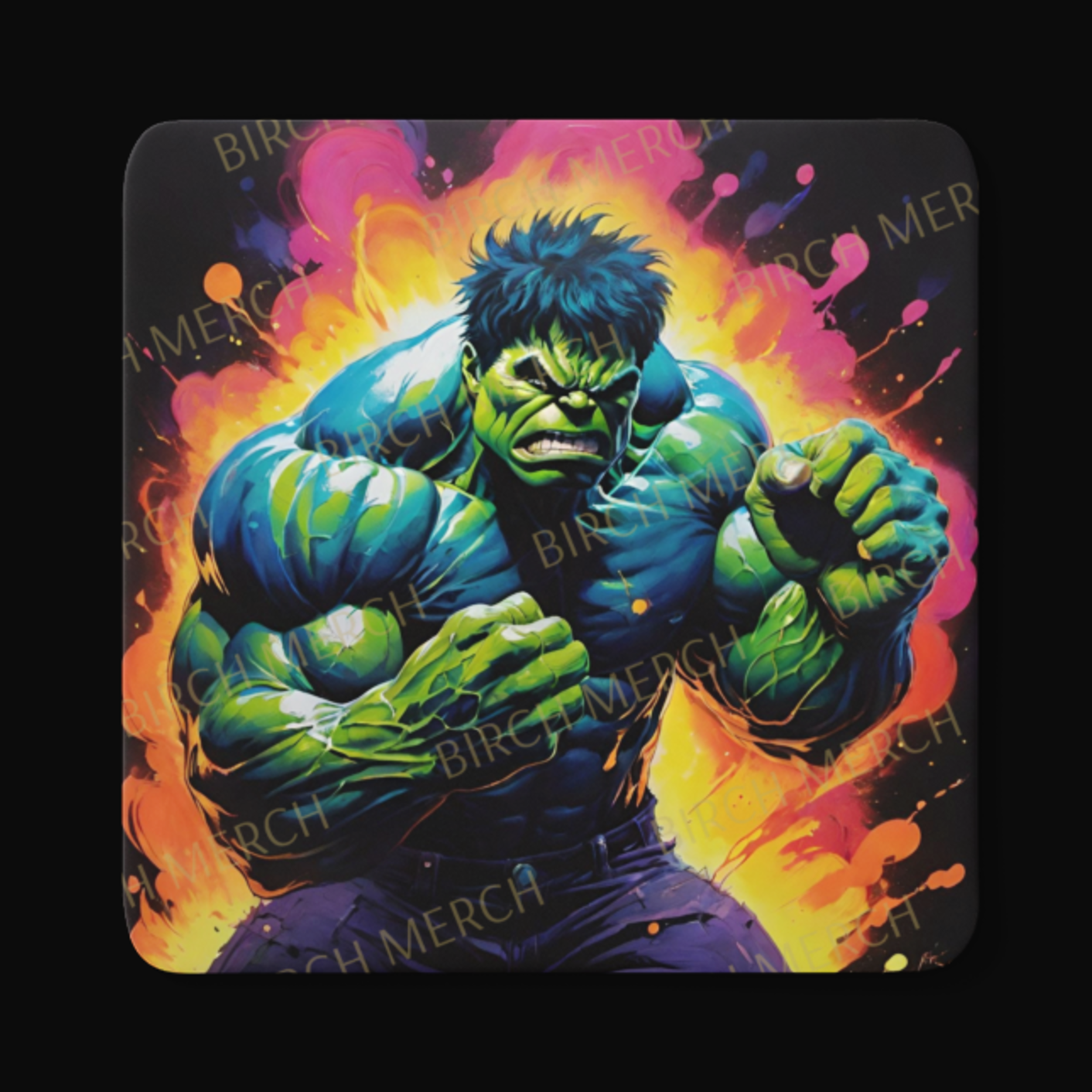 Hulk Square Coaster 9cm x 9cm Design 6