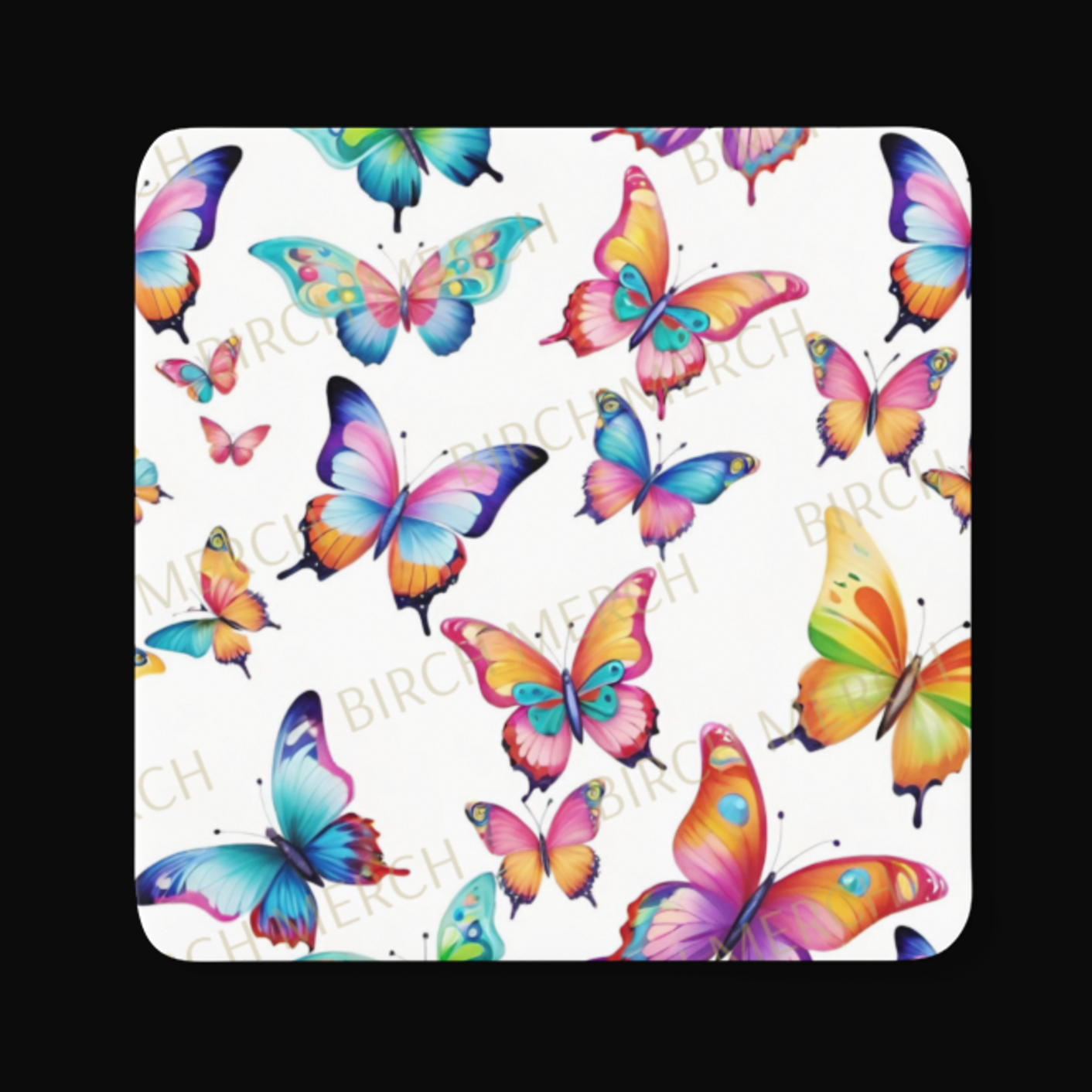 Butterfly Square Coaster 9cm x 9cm Design 6