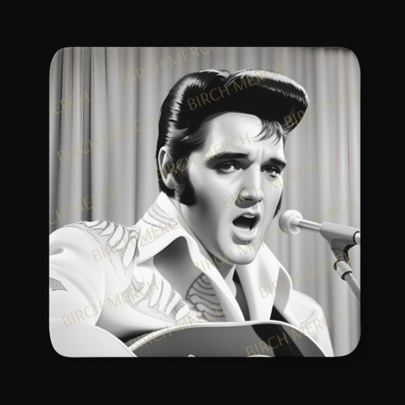 Elvis Presley Square Coaster 9cm x 9cm Design 6