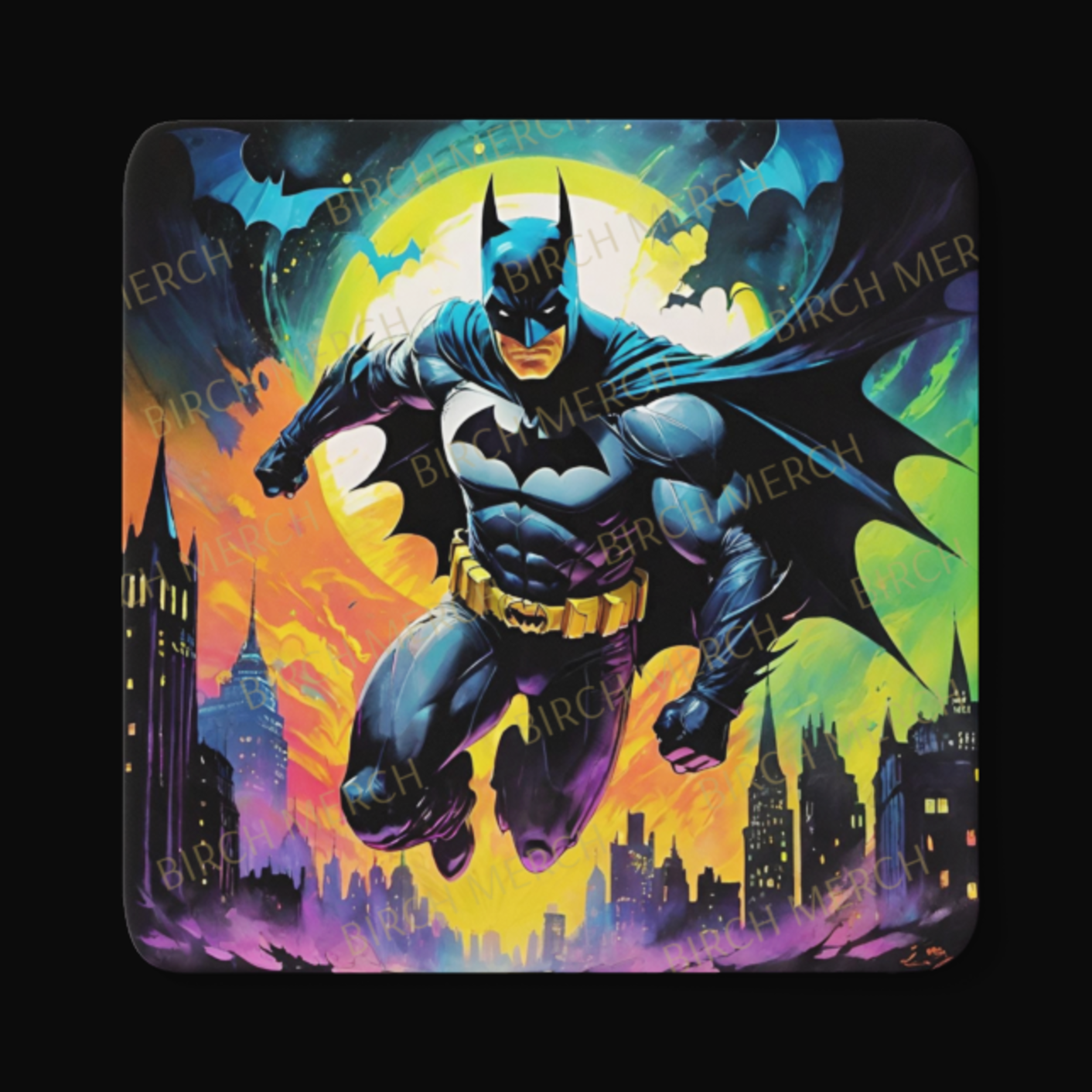 Batman Square Coaster 9cm x 9cm Design 6