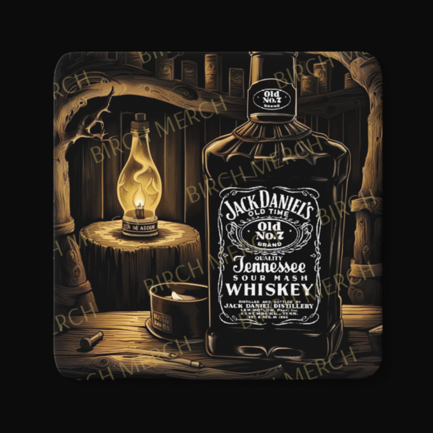 Jack Daniel's Square Coaster 9cm x 9cm Design 6