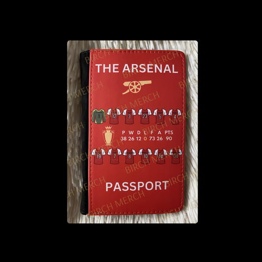 Arsenal Invincibles Team PU Material Passport Holder Wallet 15cm x 10cm