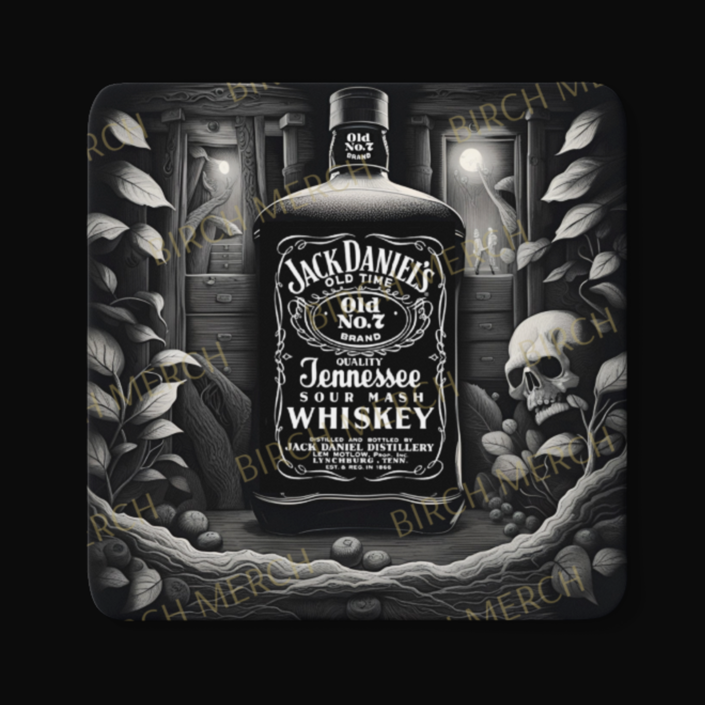 Jack Daniel's Square Coaster 9cm x 9cm Design 7