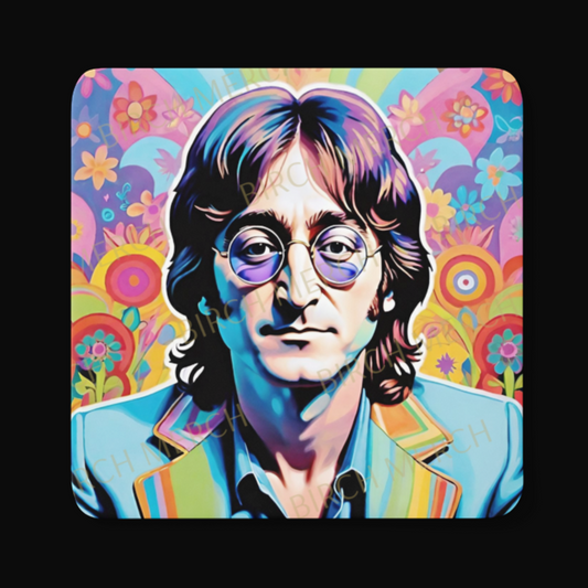 John Lennon Square Coaster 9cm x 9cm Design 7