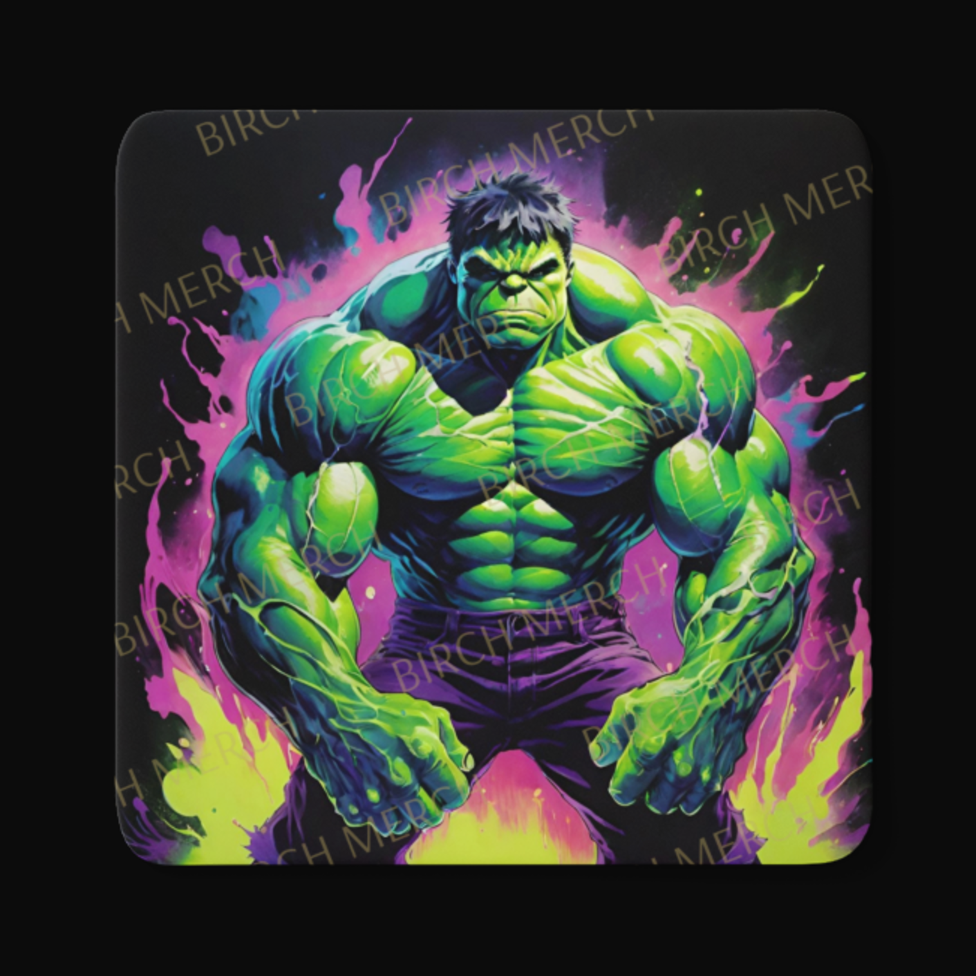 Hulk Square Coaster 9cm x 9cm Design 7