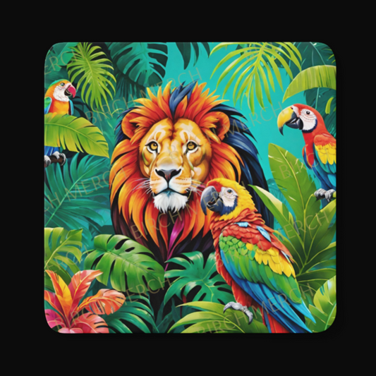 Jungle Square Coaster 9cm x 9cm Design 7