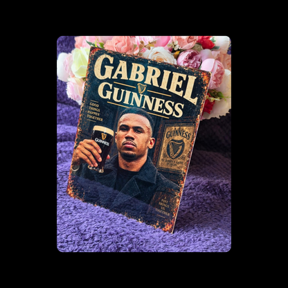 Gabriel Guinness Metal Bar Sign 15cm x 20cm