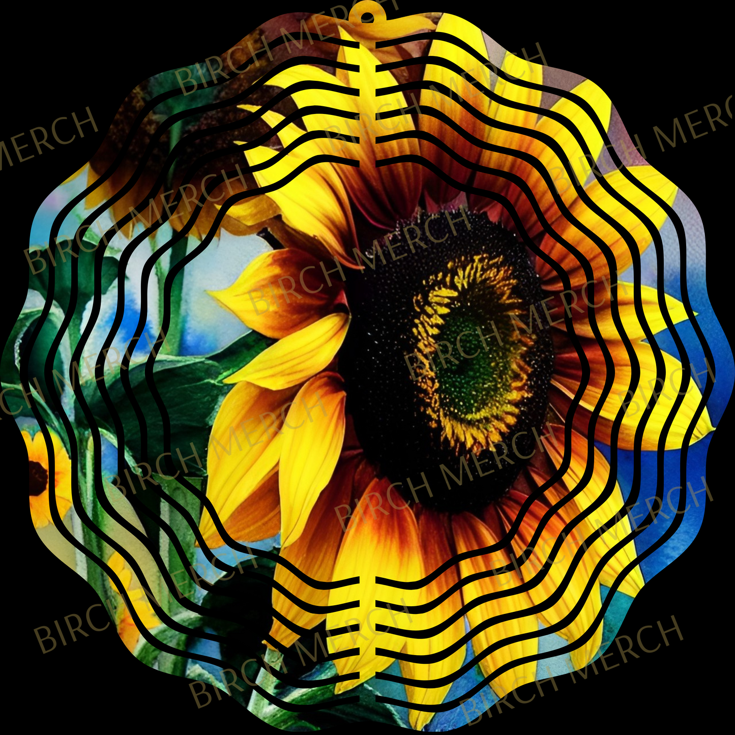 Sunflower Double Sided (2 Different Images) Aluminium Metal Wind Spinner