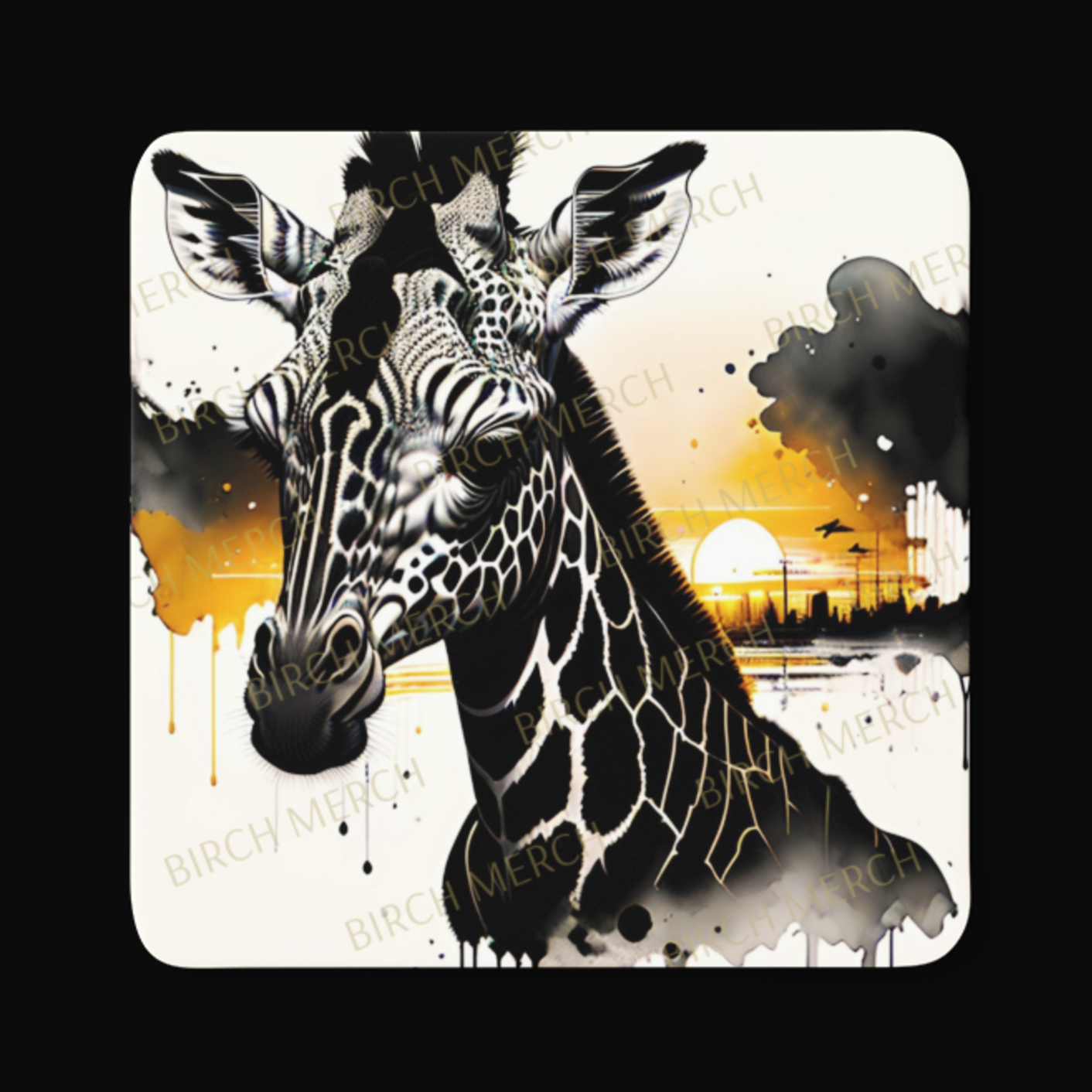 Safari Square Coaster 9cm x 9cm Design 8