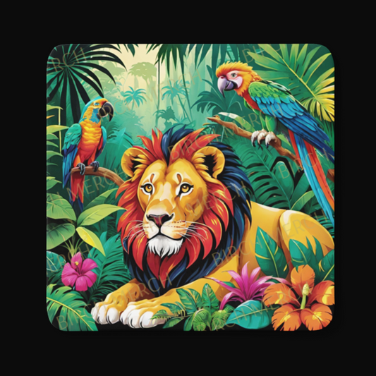 Jungle Square Coaster 9cm x 9cm Design 8