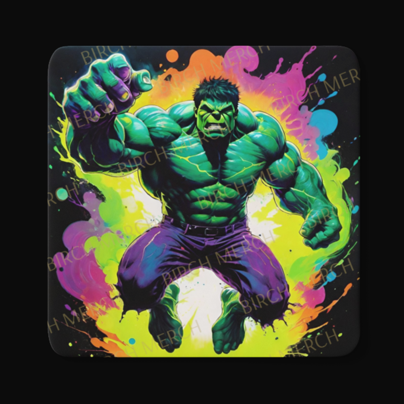 Hulk Square Coaster 9cm x 9cm Design 8