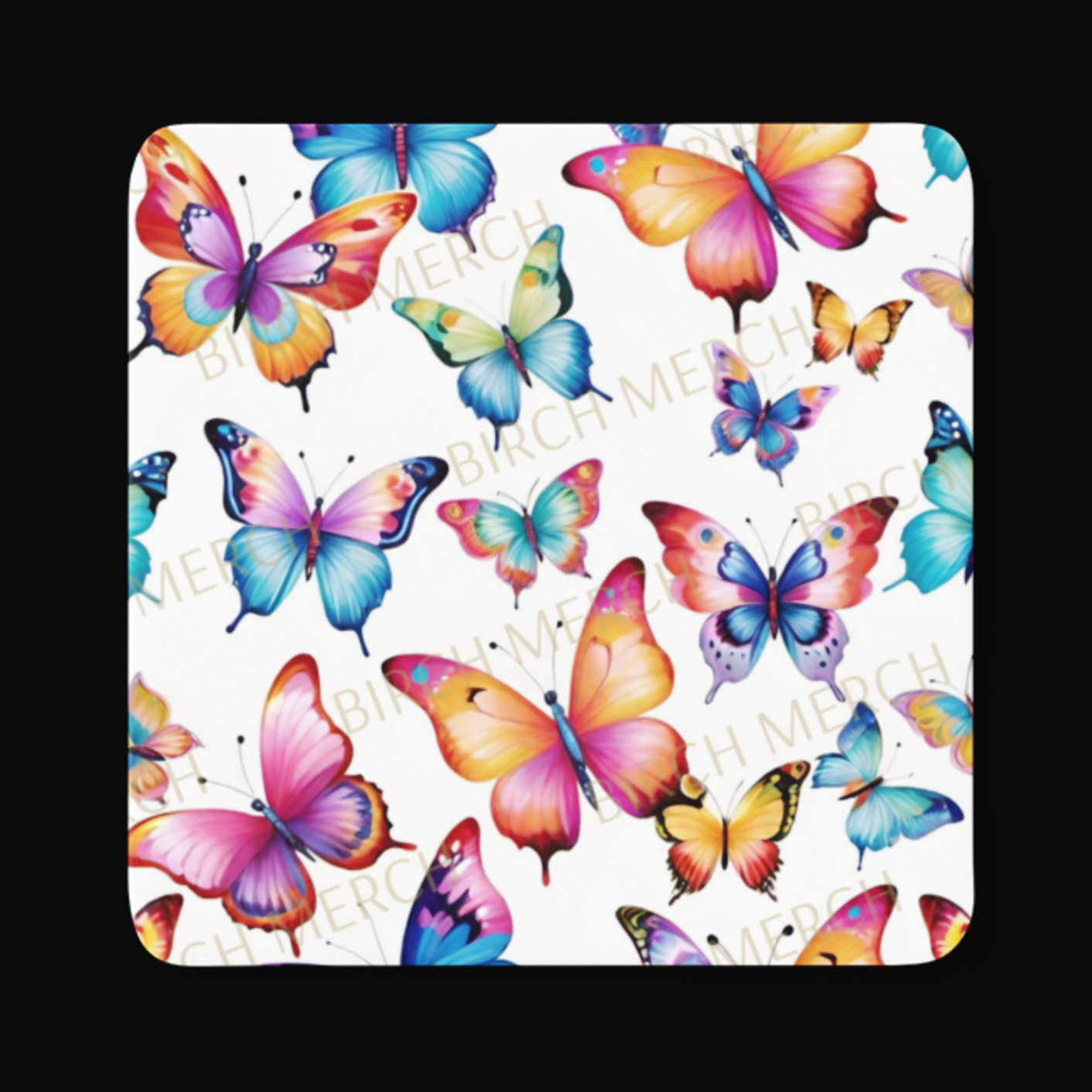 Butterfly Square Coaster 9cm x 9cm Design 8