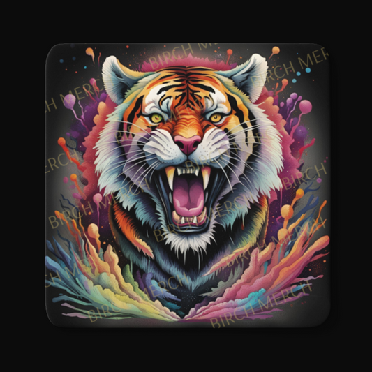 Tiger Square Coaster 9cm x 9cm Design 8