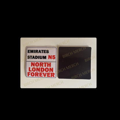 Arsenal Emirates Stadium N5 North London Forever Sign Square Magnet 6.5cm x 6.5cm