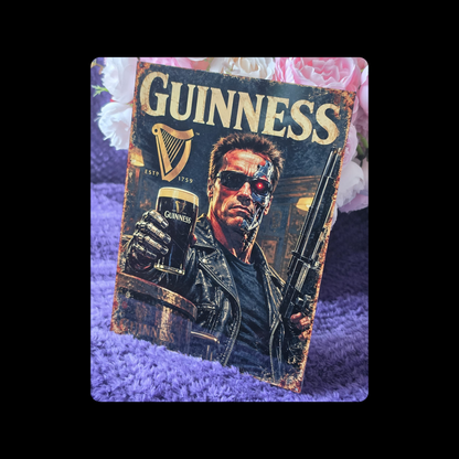 The Terminator Guinness Metal Bar Sign 15cm x 20cm