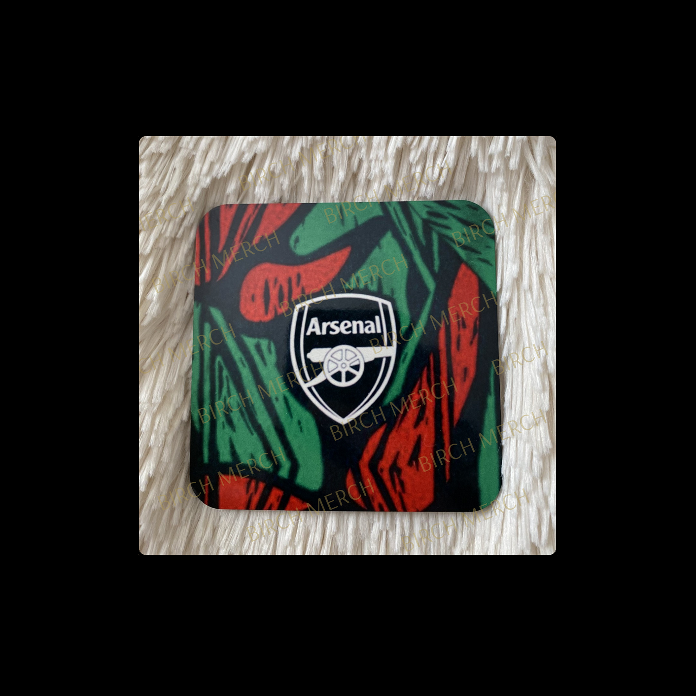 Arsenal 2024/25 Africa Square Coaster 9cm x 9cm