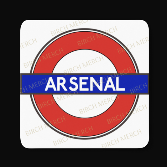 Arsenal Tube Sign Square Coaster 9cm x 9cm