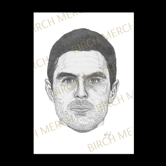 Arsenal Current Players (Manager) Mikel Arteta Portrait Print