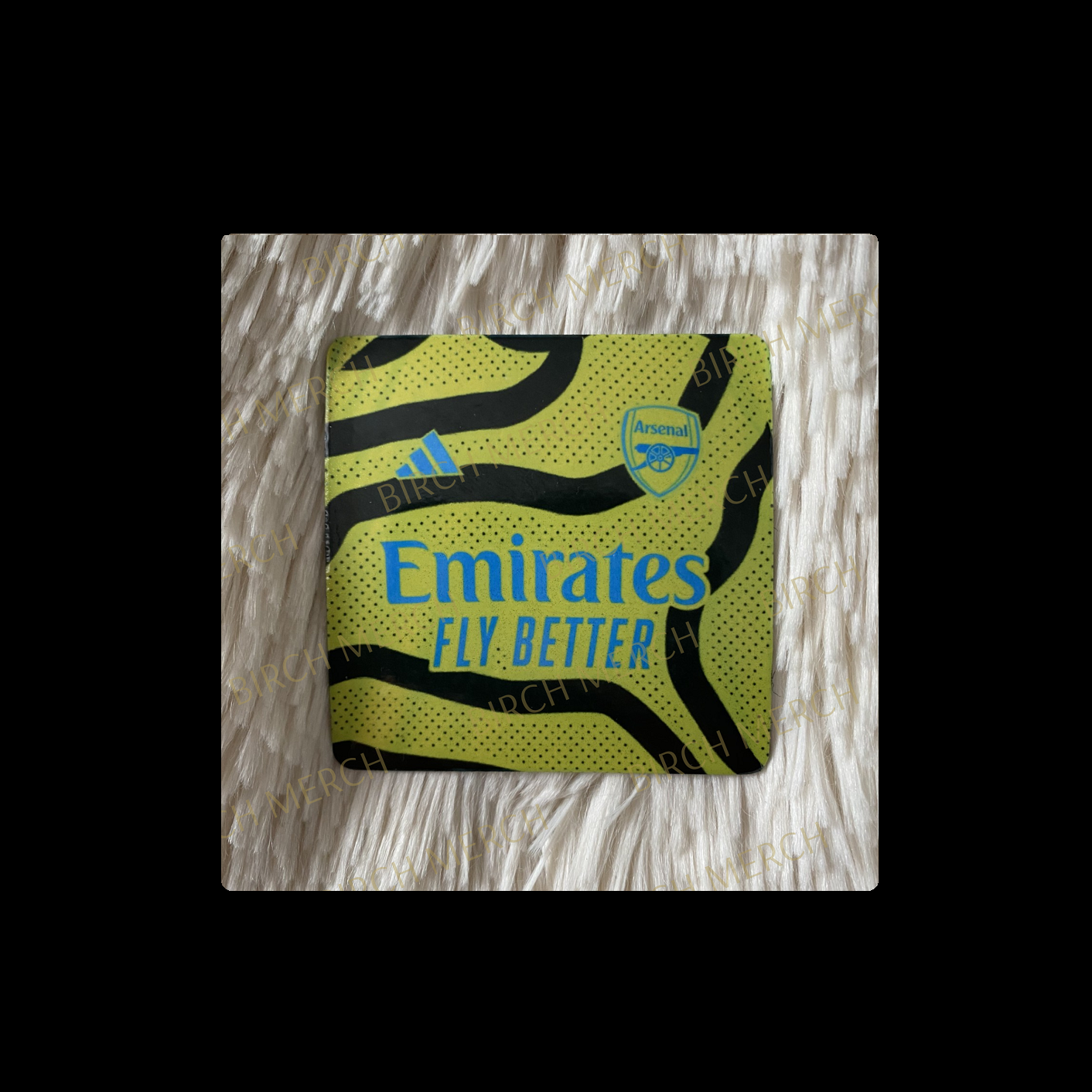 Arsenal 2023/24 Away Kit Square Magnet 6.5cm x 6.5cm