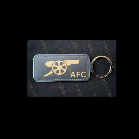 Arsenal Black & Gold Cannon Rectangular Keyring 4cm x 8cm