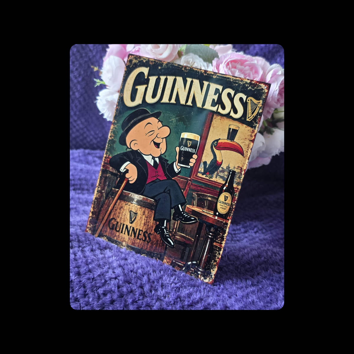 Mr Magoo Guinness Metal Bar Sign 15cm x 20cm