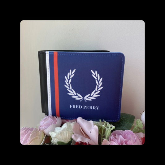 Fred Perry Navy, Red & White PU Material Wallet
