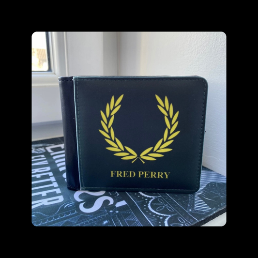 Fred Perry Black & Yellow PU Material Wallet