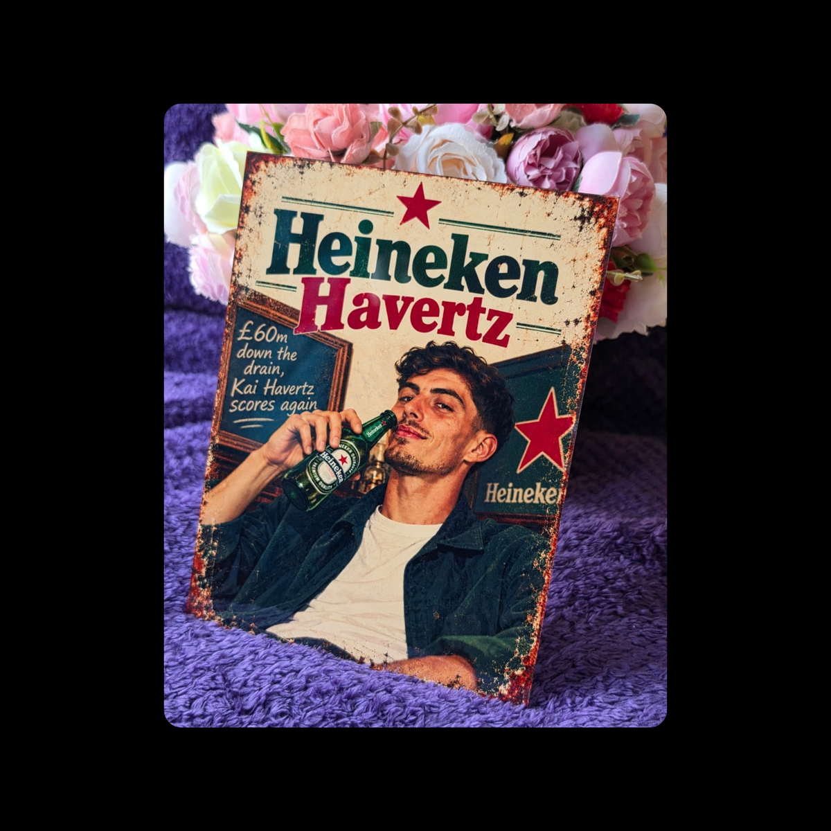 Heineken Havertz Metal Bar Sign 15cm x 20cm