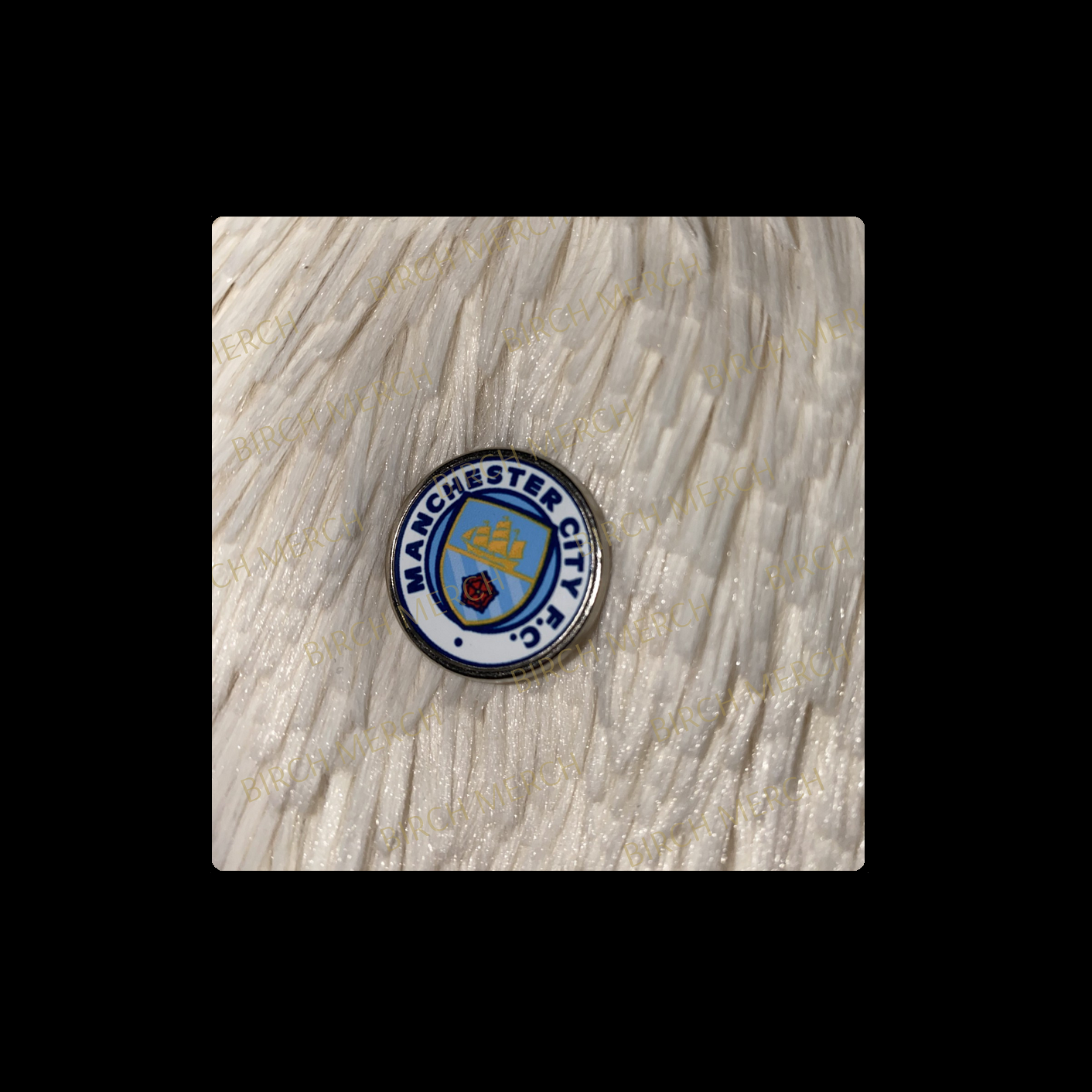 Manchester City Badge Round Pin Badge 20mm