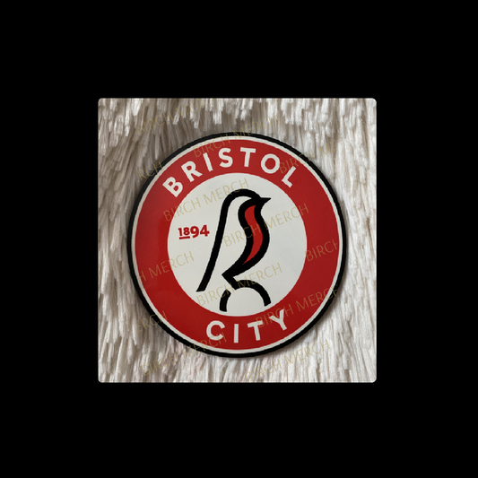 Bristol City Badge Round Coaster 9cm