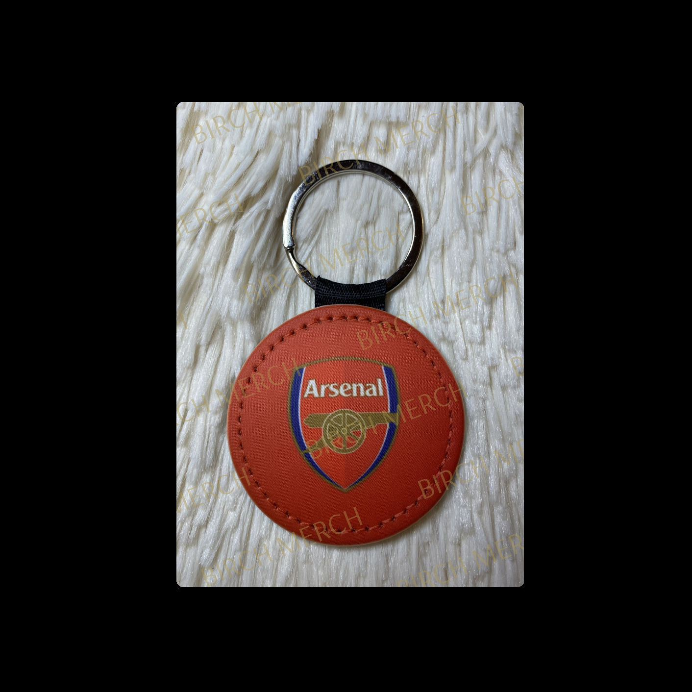 Arsenal Red Badge Round Keyring 5cm