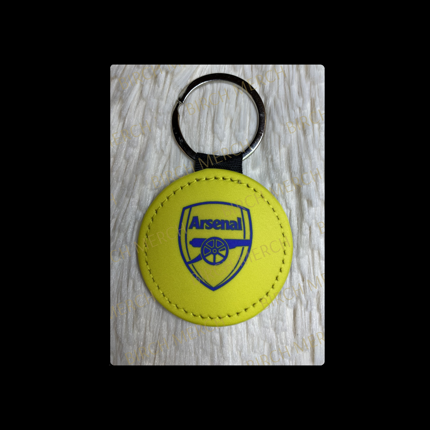 Arsenal Yellow & Blue Badge Round Keyring 5cm