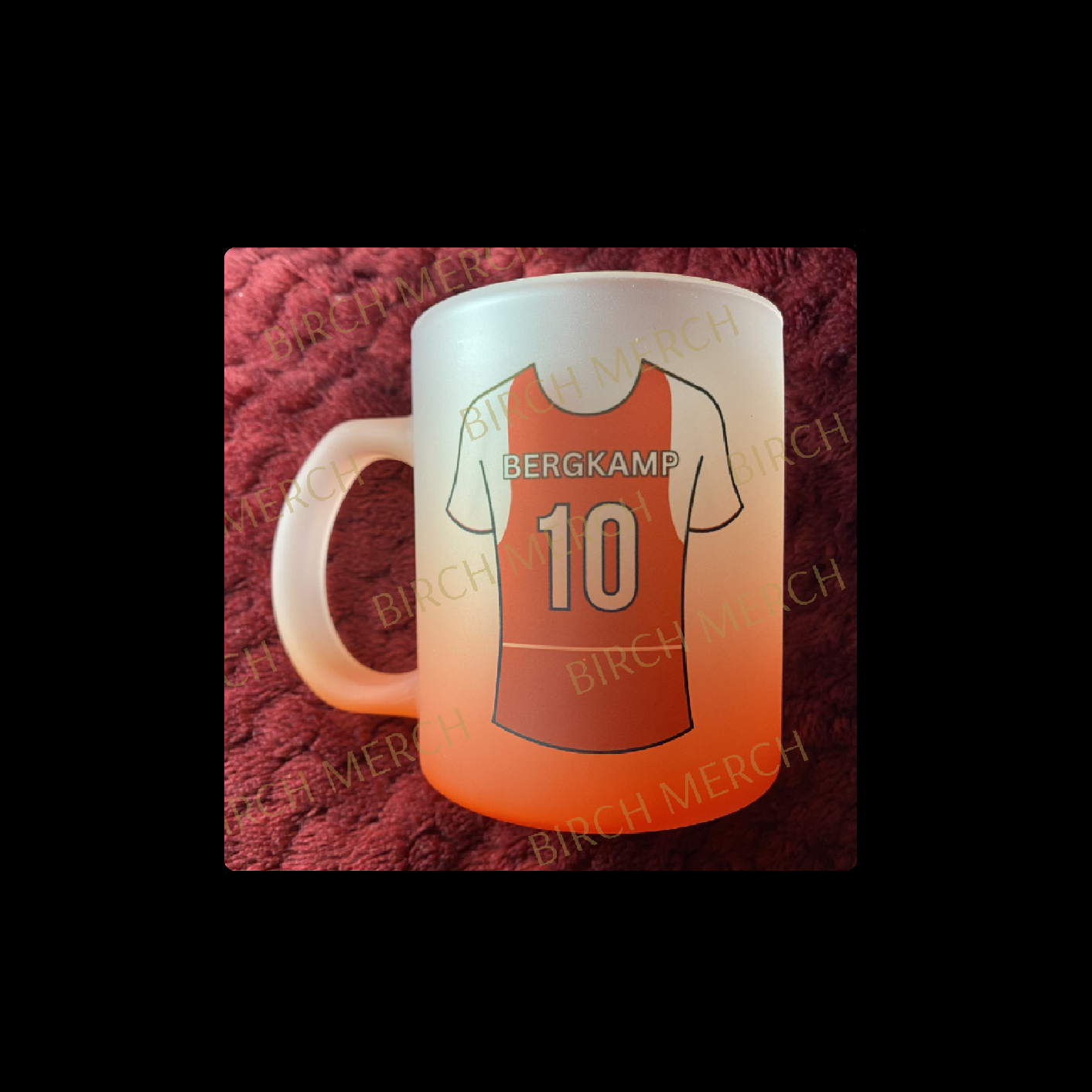 Arsenal Bergkamp 10 11oz (330ml) Red Two Tone Frosted Mug