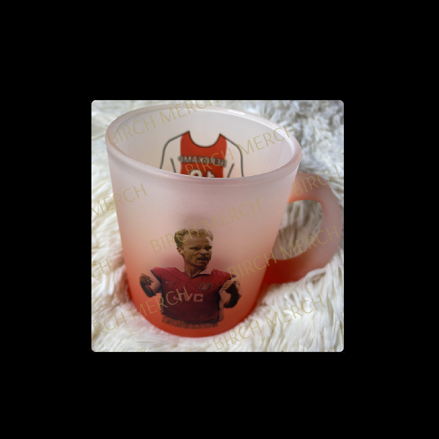 Arsenal Bergkamp 10 11oz (330ml) Red Two Tone Frosted Mug