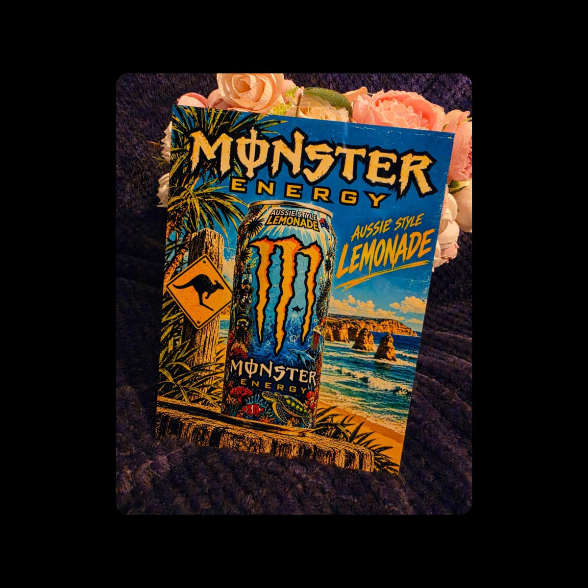 Monster Energy Aussie Style Lemonade Metal Bar Sign 15cm x 20cm