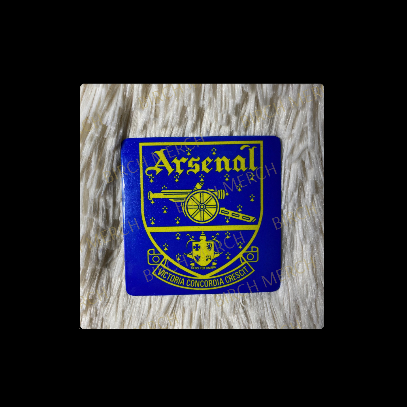 Arsenal Blue & Yellow 1949-1990 Badge Square Magnet 6.5cm x 6.5cm