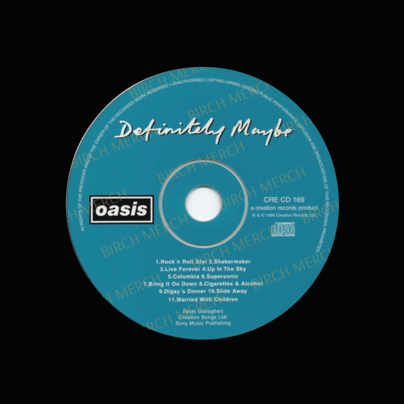 Oasis Definitely Maybe Round Coaster 9cm