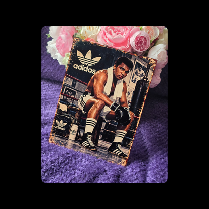 Adidas Muhammad Ali Metal Bar Sign 15cm x 20cm
