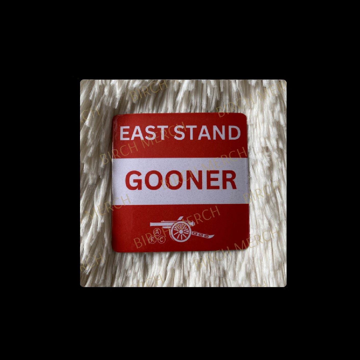 Arsenal East Stand Gooner Red & White Square Magnet 6.5cm x 6.5cm