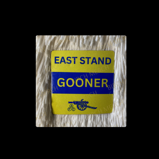 Arsenal East Stand Gooner Yellow & Blue Square Magnet 6.5cm x 6.5cm