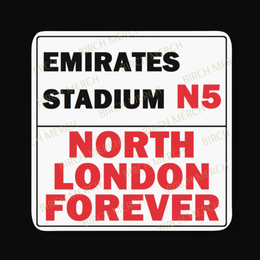 Arsenal Emirates Stadium N5 North London Forever Sign Square Coaster 9cm x 9cm