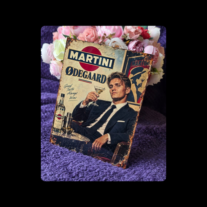 Martini Odegaard Metal Bar Sign 15cm x 20cm