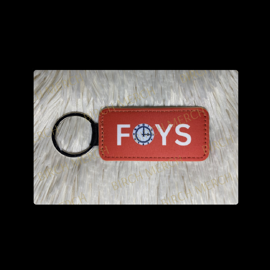 Arsenal Red & White FOYS Rectangular Keyring 4cm x 8cm