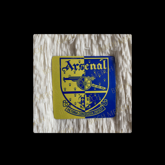 Arsenal Yellow & Blue/Blue & Yellow 1949-1990 Badge Square Magnet 6.5cm x 6.5cm