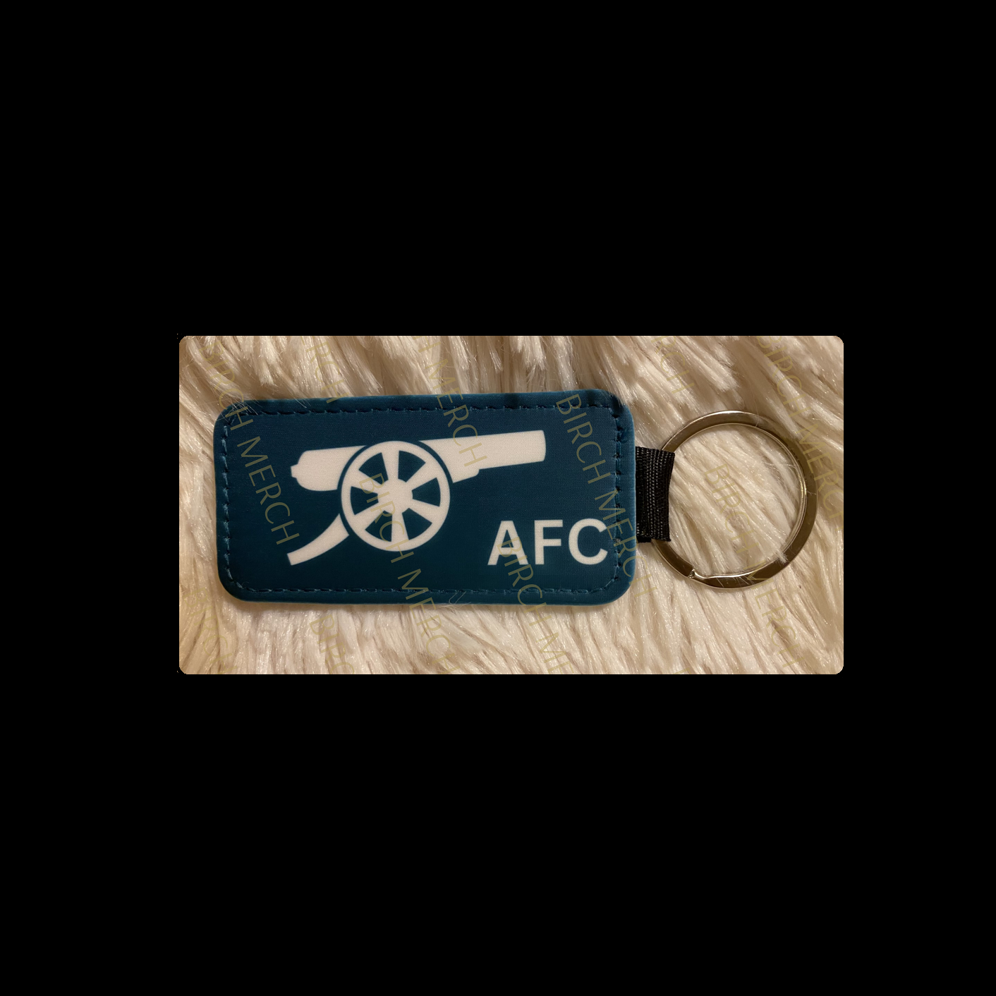 Arsenal Green & White Cannon Rectangular Keyring 4cm x 8cm