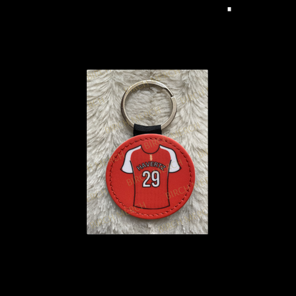 Arsenal Red Havertz 29 Shirt Round Keyring 5cm