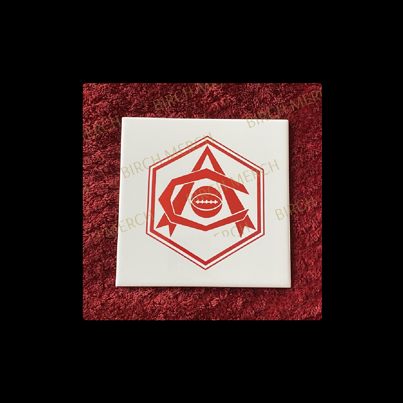 Arsenal Highbury Ceramic Tile Replica 15cm x 15cm (6" x 6") Supplied With Clear Or Black Stand