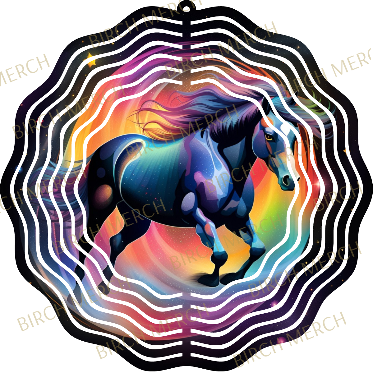 Horse Double Sided (2 Different Images) Aluminium Metal Wind Spinner